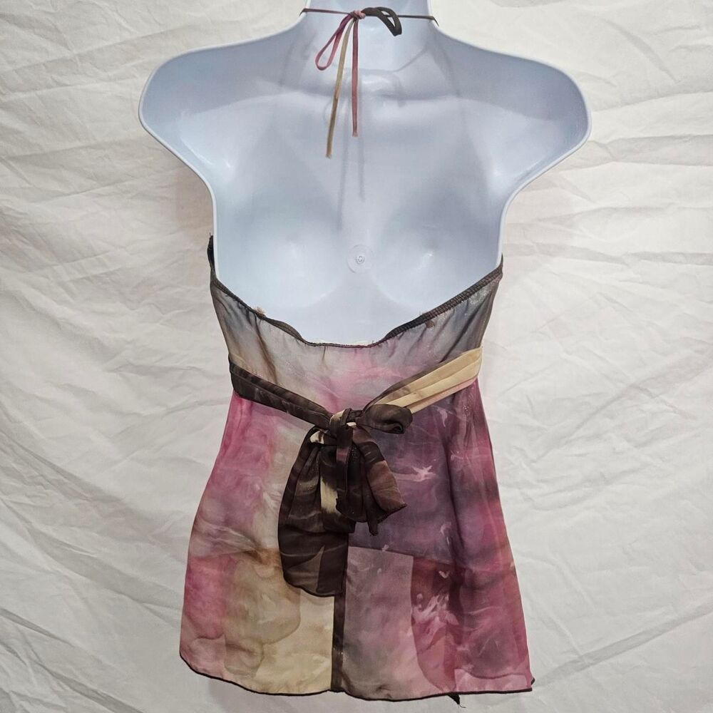 Candie's Pink Brown Ombre Halter Cami Top - Picture 2 of 3